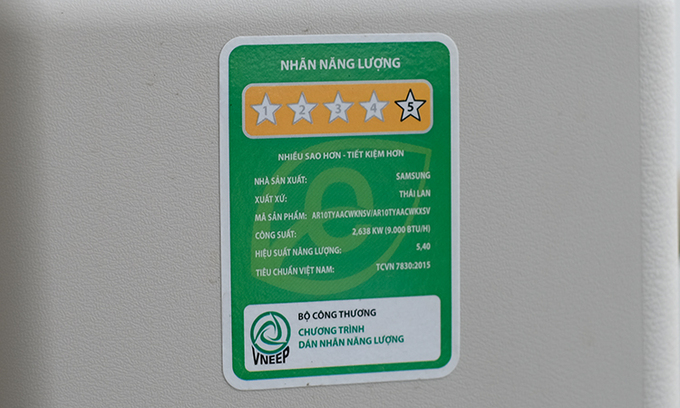 Ý nghĩa nhãn năng lượng dán trên điều hòa
