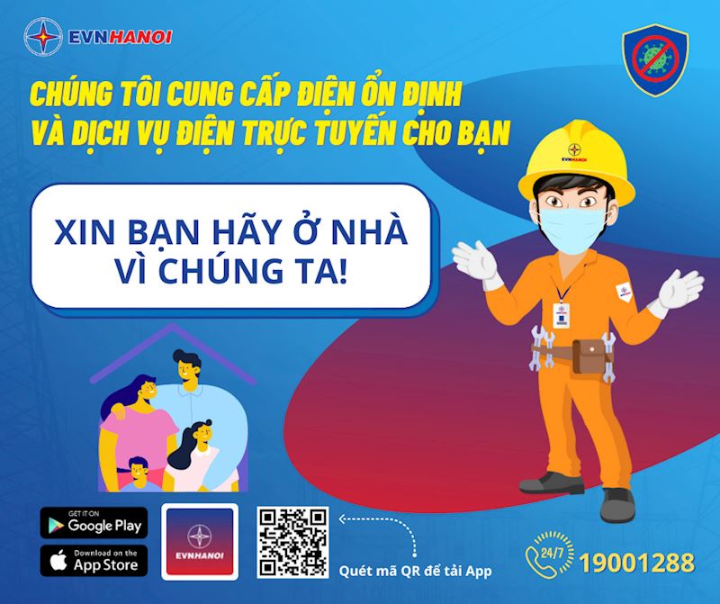 EVNHANOI khuyến nghị khách hàng sử dụng dịch vụ điện trực tuyến