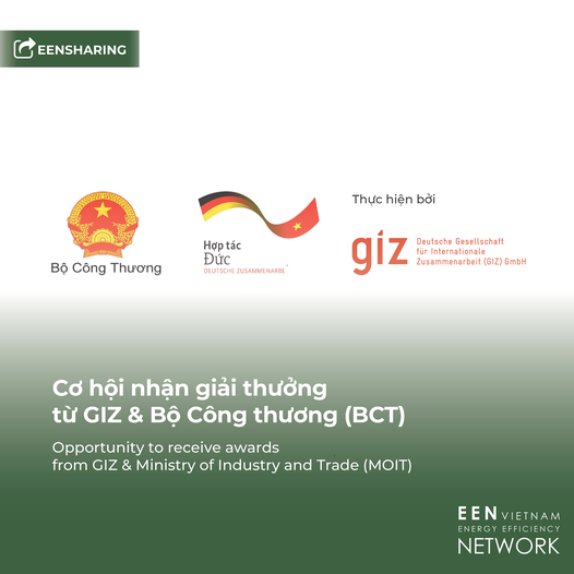 OPPORTUNITY TO RECEIVE AWARDS FROM GIZ & MINISTRY OF INDUSTRY AND TRADE (MOIT)